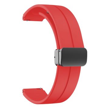 16mm silicone strap with black buckle for Keep / Huawei / Timex watch - Red