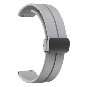 16mm silicone strap with black buckle for Keep / Huawei / Timex watch - Light Grey