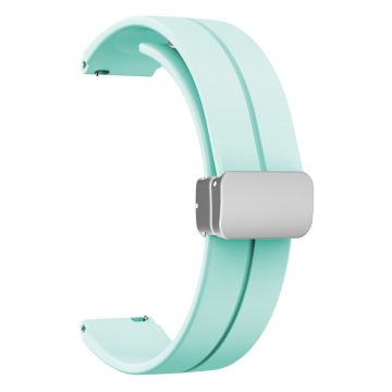 16mm silicone strap with silver buckle for Keep / Huawei / Timex watch - Light Green