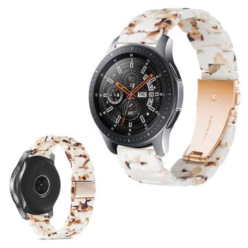 Resin design rem til Huawei Watch GT devices - hvid / brun