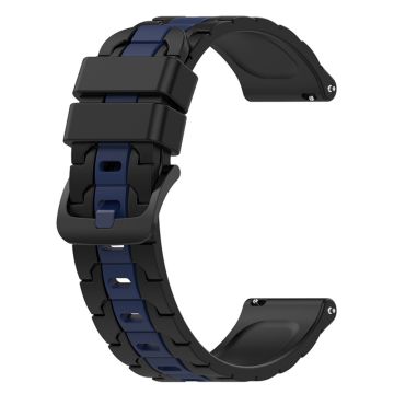 Omega Joint Mission MoonSwatch dual color silicone watch strap - Black / Navy Blue