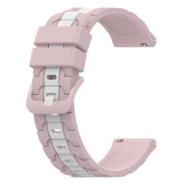 Omega Joint Mission MoonSwatch dual color silicone watch strap - Rose Pink / White