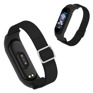 Xiaomi Mi Smart Band 6 / 5 nylon urrem - Sort