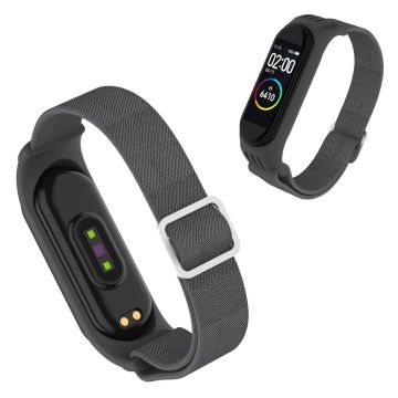 Xiaomi Mi Smart Band 6 / 5 nylon urrem - Mørkegrå