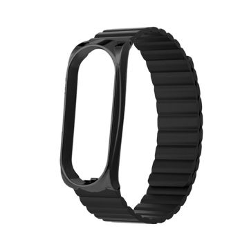 Xiaomi Mi Smart Band 6 / 5 silikoneurrem med integreret cover - Sort