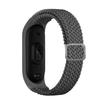 Xiaomi Mi Band 7 / 6 / 5 elastisk nylon-urrem - Grå