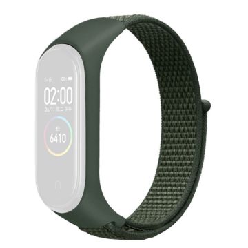 Xiaomi Mi Band 7 / 6 / 5 nylon urrem - Militærgrøn