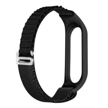 Xiaomi Mi Band 7 / 6 / 5 alpine loop nylon urrem - Sort