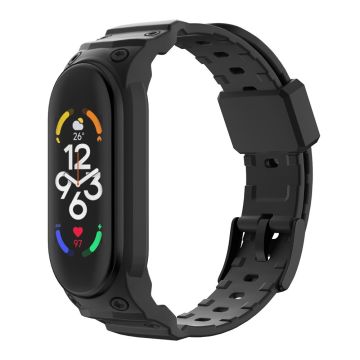 Xiaomi Mi Band 7 / 6 / 5 rem med cover - Sort