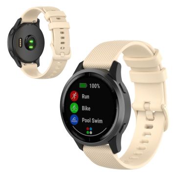 Garmin Vivoactive 4 gitter tekstur silikone Urrem - Beige