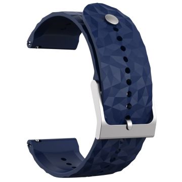 24mm rhombus style silicone strap for Suunto and Fossil - Midnight Blue